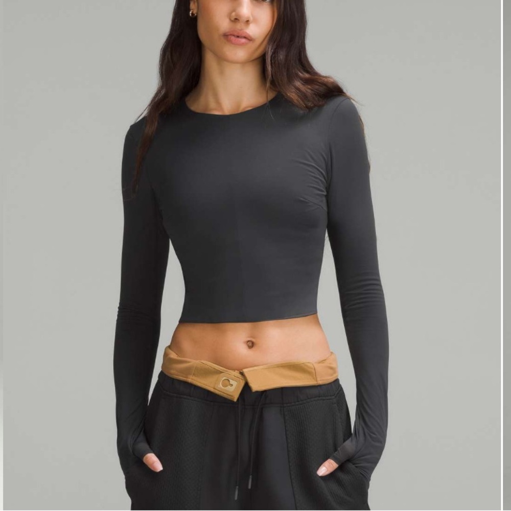 Lululemon Tight-Fit Lined Long Sleeve Shirt Black size L